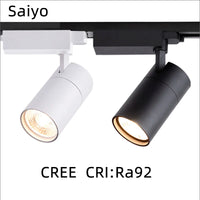 lampe led sur rail en aluminium avec tige de suspension réglable