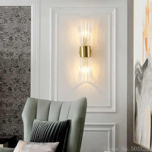 applique murale en cristal post-moderne de luxe américaine - vue 6 sur 7