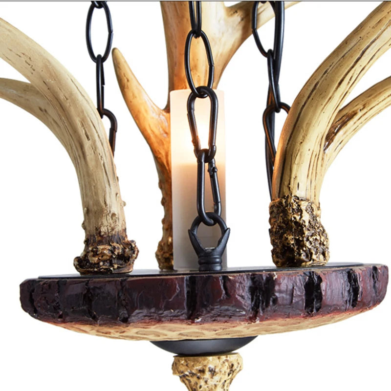 lustre en bois créatif pour restaurant hôtel bar café - vue 8 sur 7