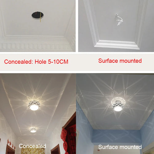 Moderne LED-Deckenleuchte Einfachheit 5 W 12 W - vue 7 sur 18
