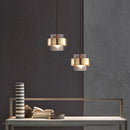 lustre led moderne en verre cylindrique style nordique