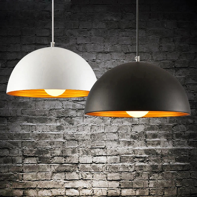 Suspension moderne demi-boule double couche - vue 3 sur 14