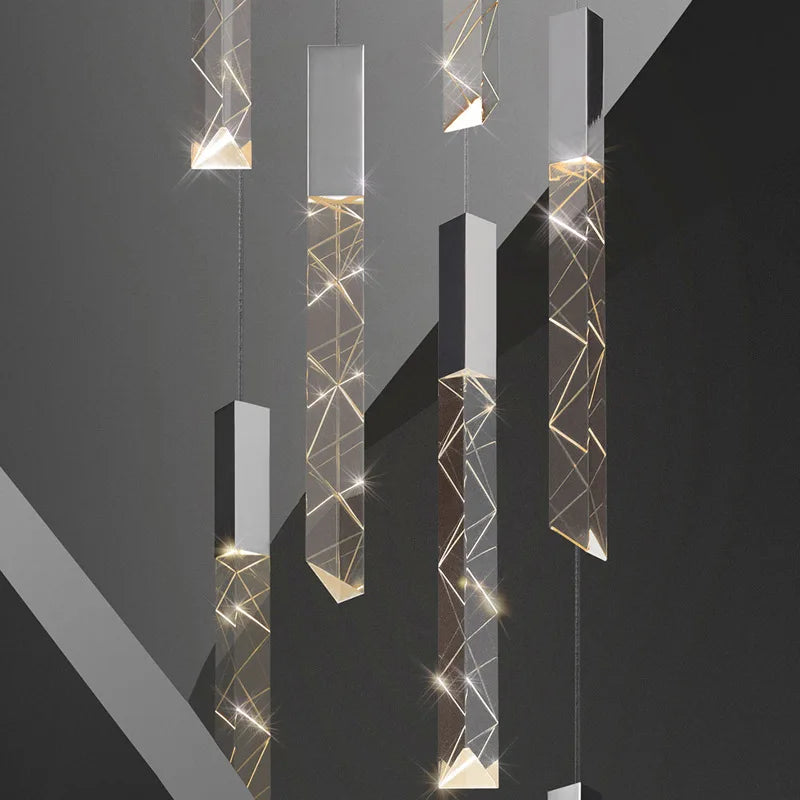 lustre moderne en cristal pour décoration intérieure élégante - vue 6 sur 15
