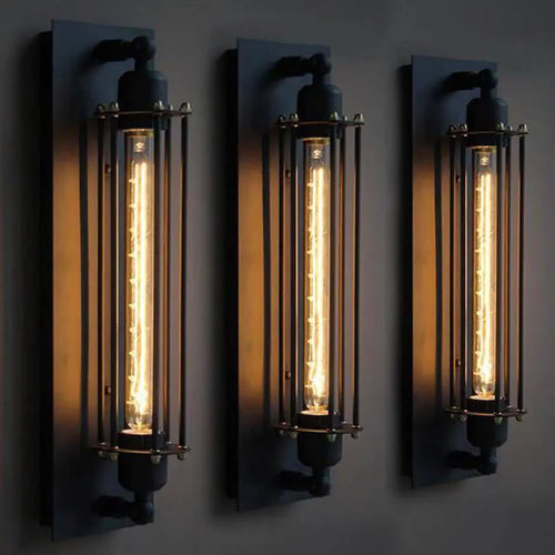 Amerikanische Retro LED-Wandleuchte für Balkon, Restaurant und Café - vue 6 sur 7