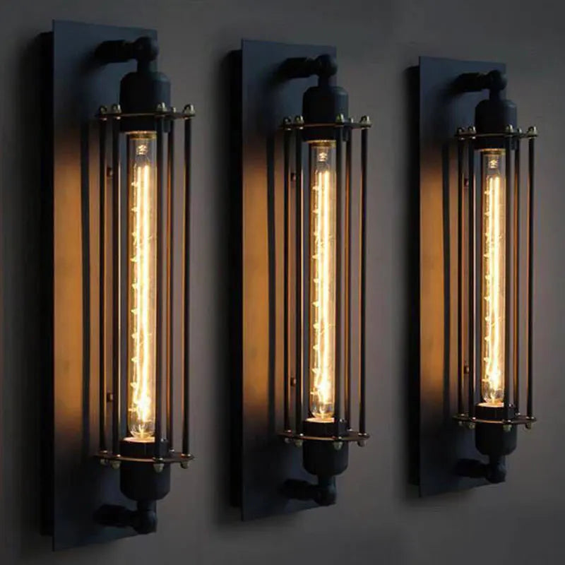 Amerikanische Retro LED-Wandleuchte für Balkon, Restaurant und Café - vue 5 sur 7