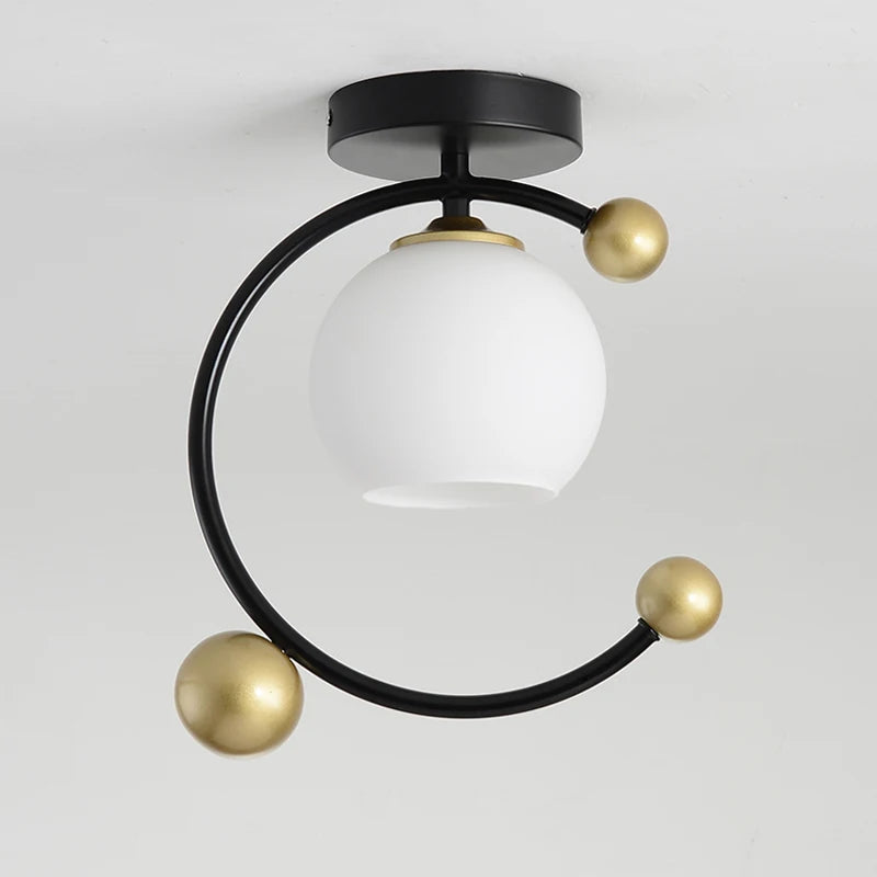 plafonnier moderne à leds pour hall d'entrée et balcon - vue 4 sur 20
