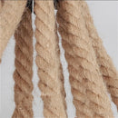Vintage-Pendelleuchte aus Hanfseil im Retro-Industrie-Stil