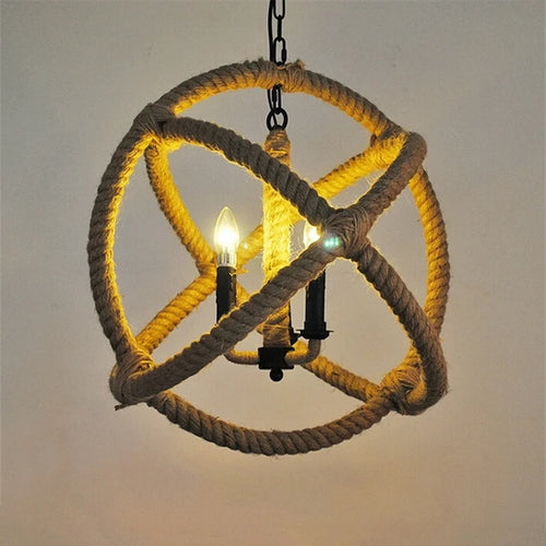 suspension vintage en chanvre pour café restaurant