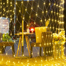 LED-Lichterkette Netz für außen, 200 LEDs, anschließbar, 8 Modi, dekorativ