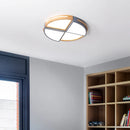 Elegante LED-Deckenleuchte Nordic aus Holz, Aufputzmontage
