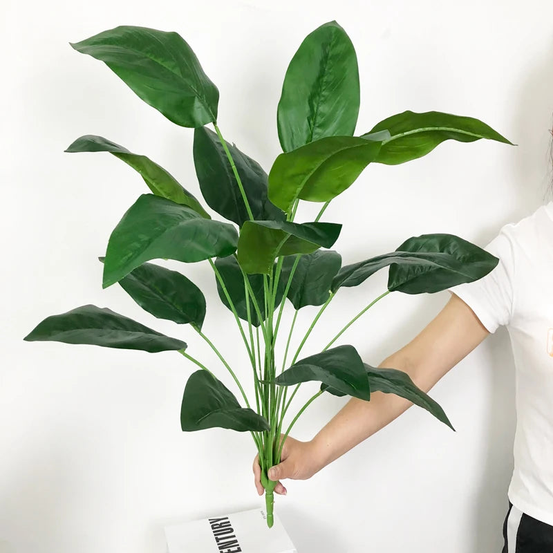 plantes artificielles strelitzia et monstera pour décoration tropicale - vue 12 sur 12