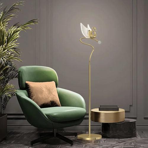 lampadaire nordique postmoderne luxe simple hôtel éclairage cygne
