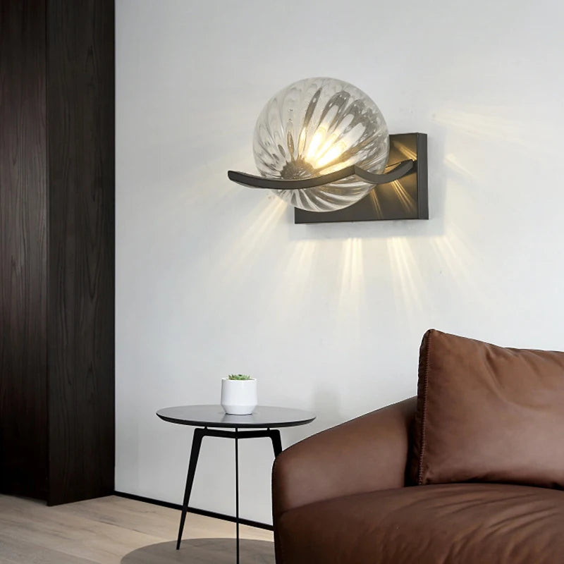applique murale modernes simples en verre et métal - vue 5 sur 11