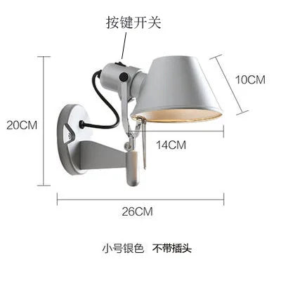 Moderne LED-Wandleuchte mit langem, klappbarem und verstellbarem Arm für Lesezimmer - vue 12 sur 16