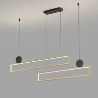 lampe pendante moderne rectangle led lustre suspendu intérieur