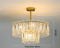 lustre rond en verre artistique pour intérieur moderne