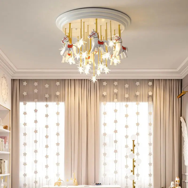 lustre led romantique pour décoration intérieure élégante et chaleureuse - vue 4 sur 10