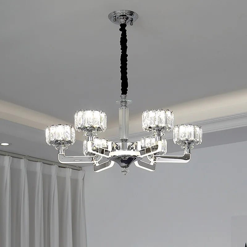 lustre en cristal moderne luxe pour décoration intérieure élégante - vue 4 sur 14