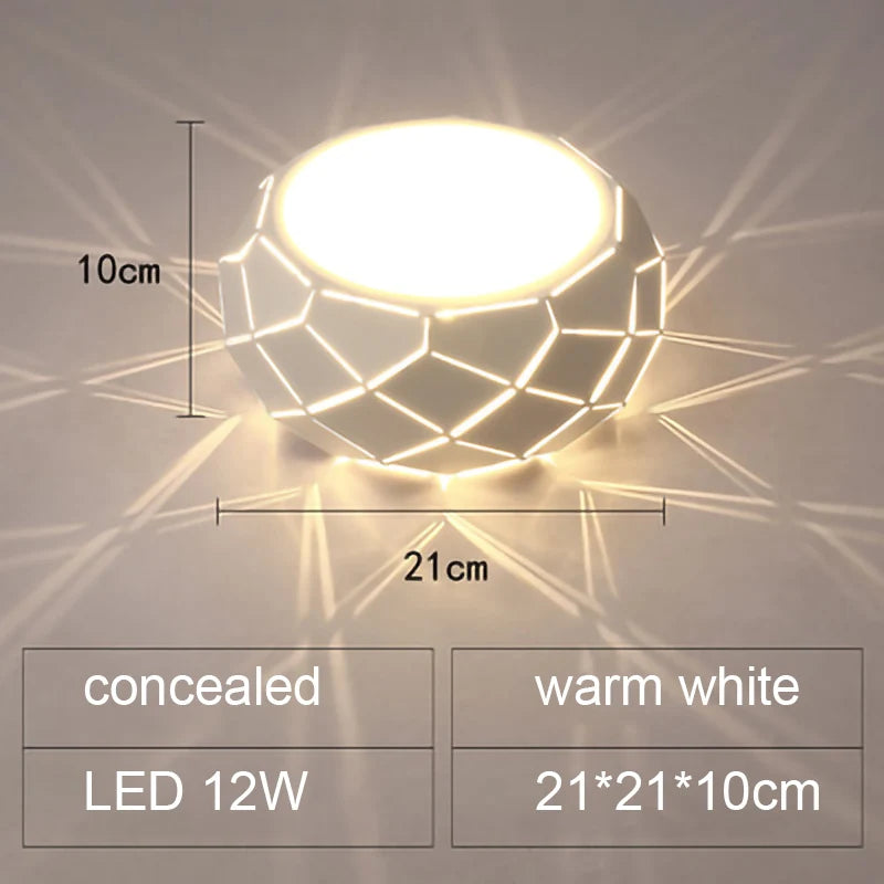 Moderne LED-Deckenleuchte Einfachheit 5 W 12 W - vue 17 sur 18