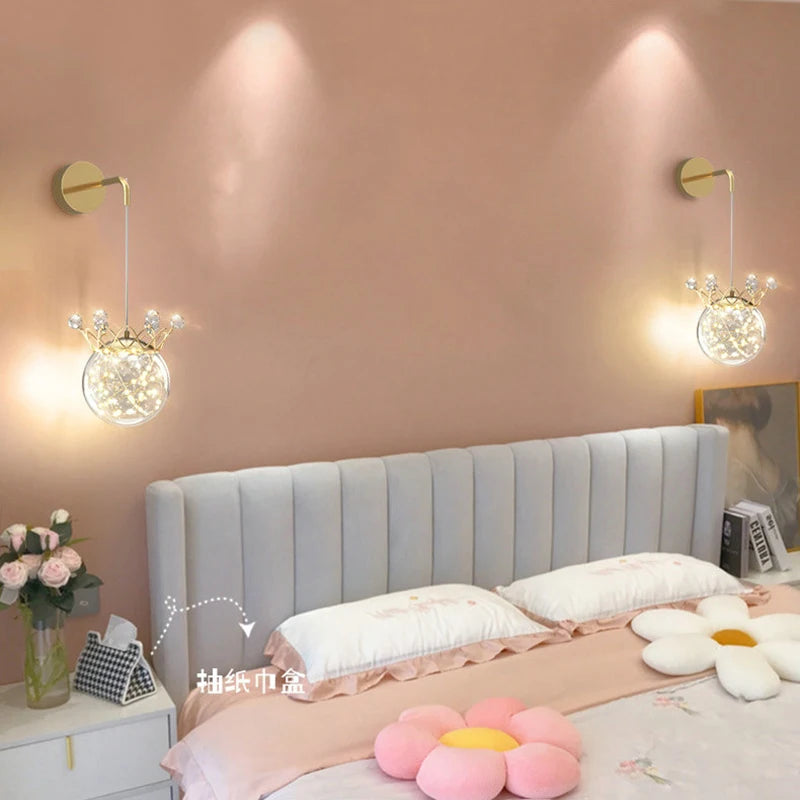applique murale en forme de couronne de cristal avec gypsophile - vue 4 sur 10