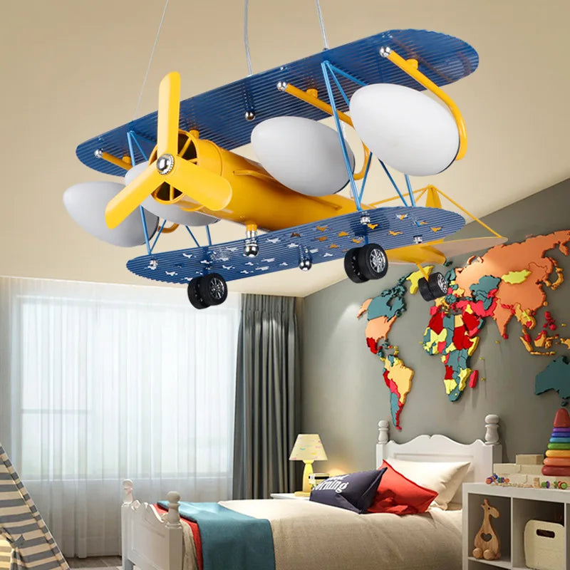 suspension à led en forme d avion pour enfant 2023 - vue 5 sur 8