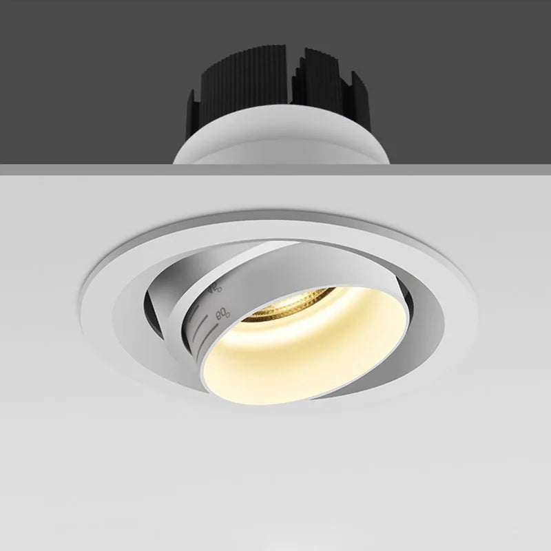 spot led encastrable d'intérieur à technologie cob avec zoom variable - vue 3 sur 6