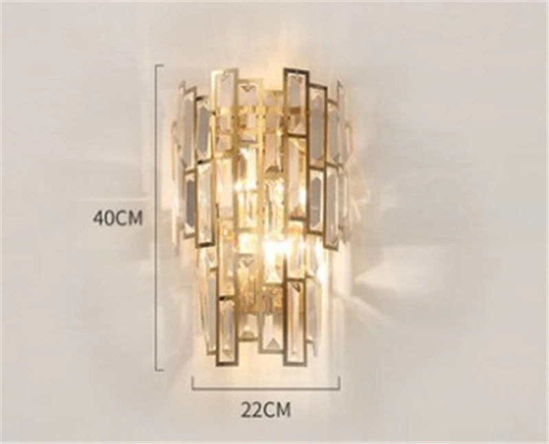 applique murale moderne en cristal pour décoration intérieure élégante - vue 5 sur 6