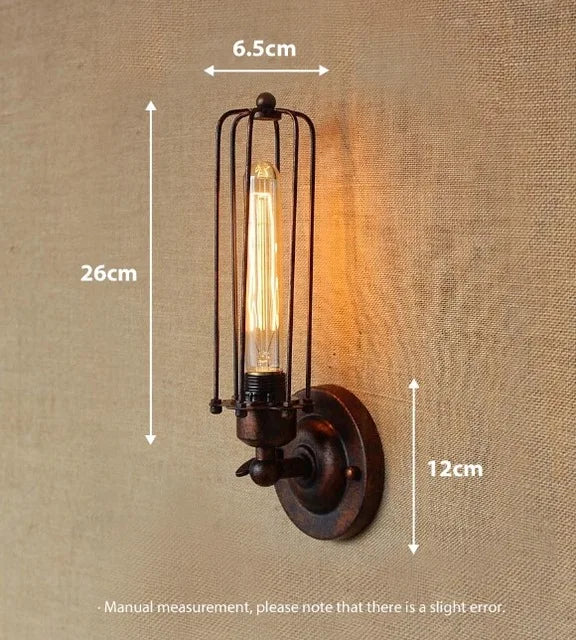 Industrielle Vintage-Wandleuchte für stilvolle Innenraumbeleuchtung