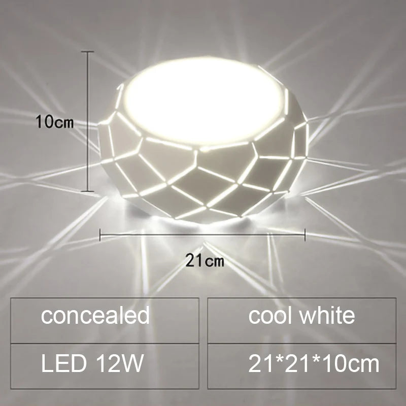 Moderne LED-Deckenleuchte Einfachheit 5 W 12 W - vue 15 sur 18