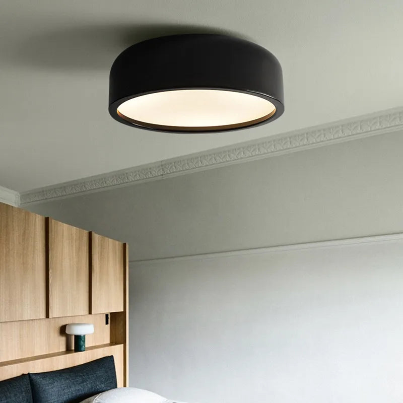 plafonnier led rond design smithfield en aluminium style scandinave hôtel - vue 3 sur 6