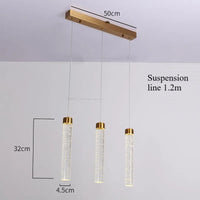 suspension moderne en cristal à bulles pour bars et cafés