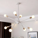 Moderner LED-Kronleuchter im industriellen Sputnik-Design für kreatives Wohnambiente
