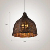 suspension en rotin et bambou pour décoration intérieure rusticité asiatique