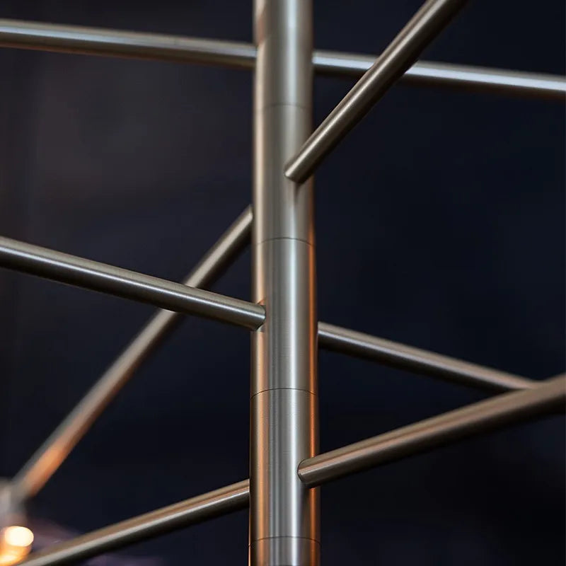 lustre à fleurs led design moderne fait main pour intérieur créatif - vue 6 sur 6