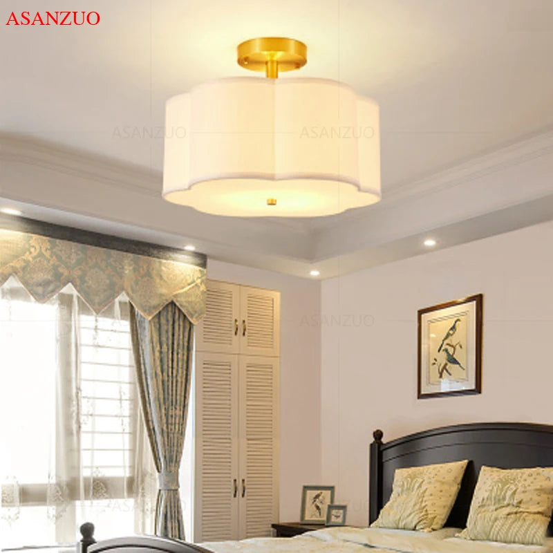 plafonniers tissu couverte moderne salon décor éclairage chambre
