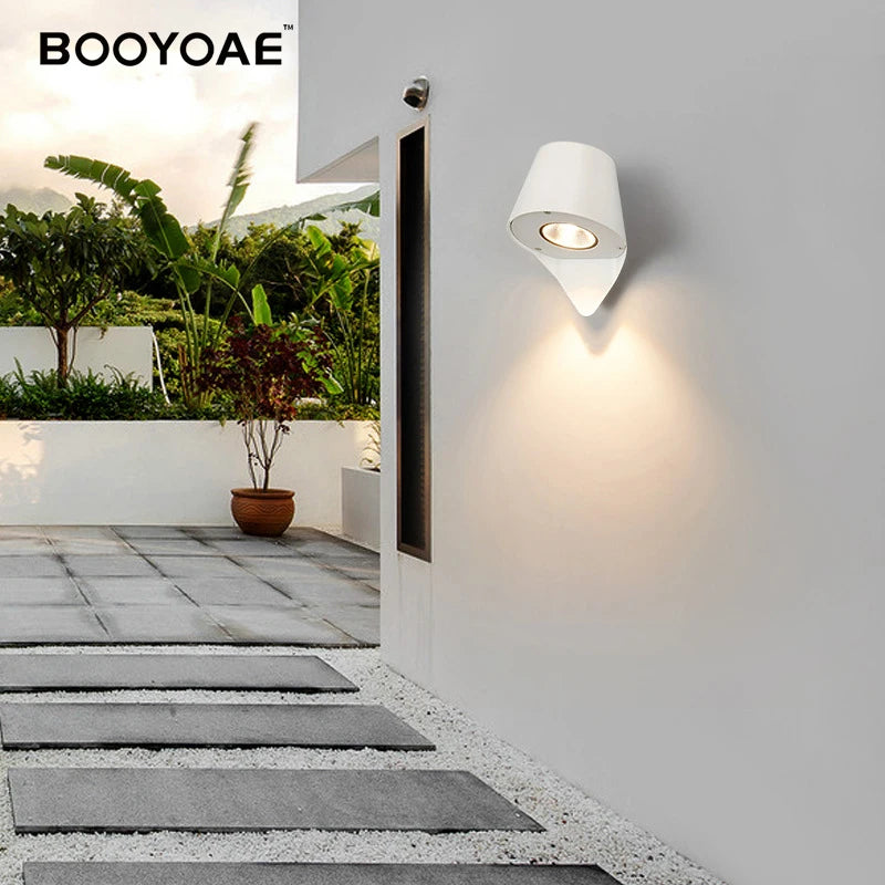 Applique moderne escalier extérieur IP54 entrée maison jardin terrasse avant induction porche aluminium étanche éclairage mural - vue 6 sur 8