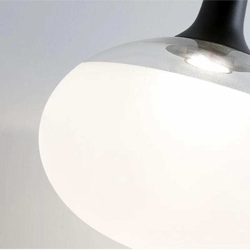 Italienische Design-Pendelleuchte aus Glas für modernes Interieur - vue 6 sur 9