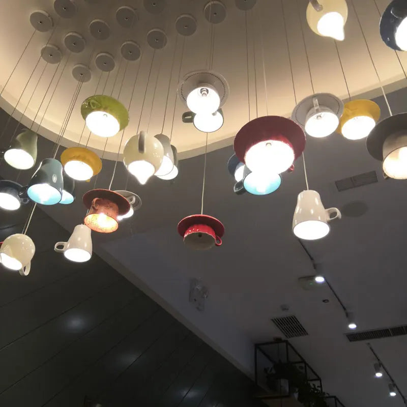 Moderne LED-Pendelleuchte aus Keramik in Teekannenform für die Küche - vue 5 sur 30