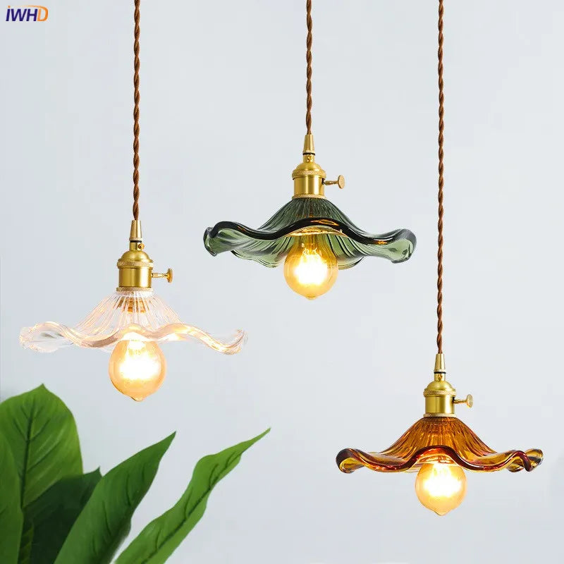 Suspension design Style nordique Simple à LED fleurs en verre - vue 7 sur 15