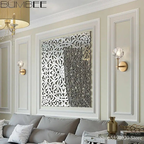 applique murale nordique en cristal postmodern simple