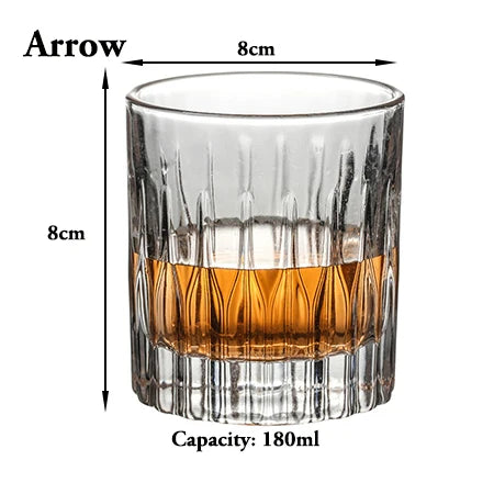 verre whisky old fashioned relief facettes élégant