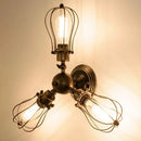 plafonnier vintage loft en fer cage métal lumière led nordique