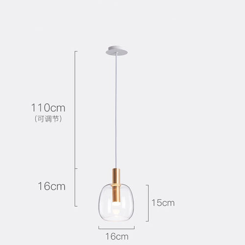 suspension en verre pour décoration d'intérieur moderne - vue 10 sur 12