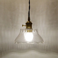 Vintage Loft Pendelleuchte aus Messing und Glas für stilvolle Wohnraumdekoration