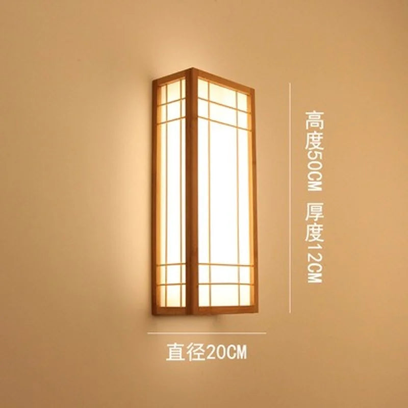 applique murale led en bambou naturel pour hôtel créative - vue 4 sur 8