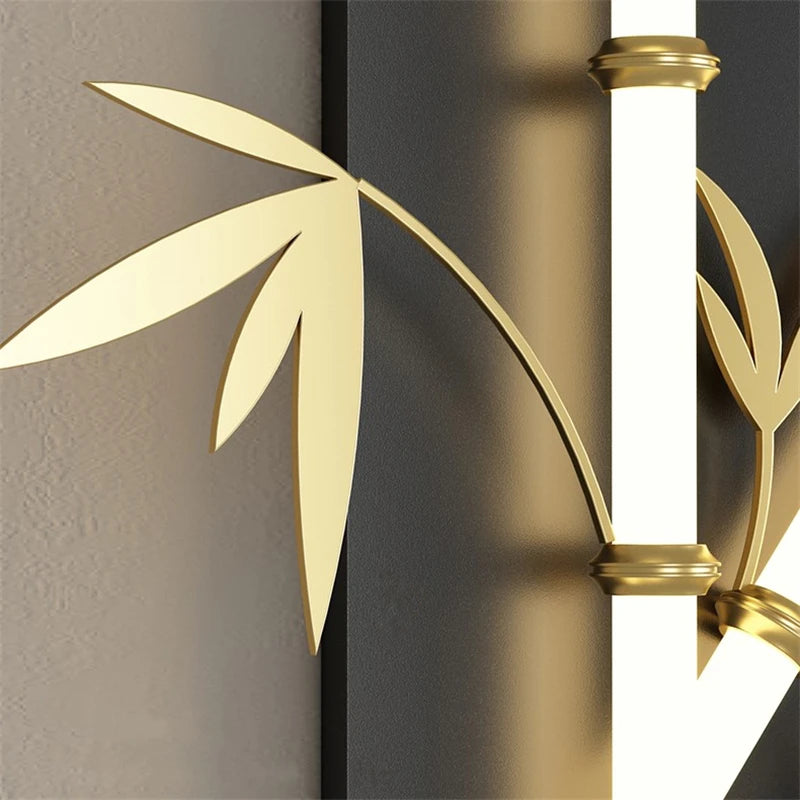 applique murale imitation bambou acrylique style chinois moderne