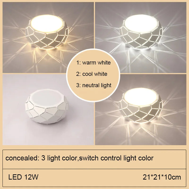 plafonnier led moderne avec gradation et trois variantes de lumière - vue 13 sur 18