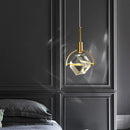 Suspension design dorée nordique à tête unique