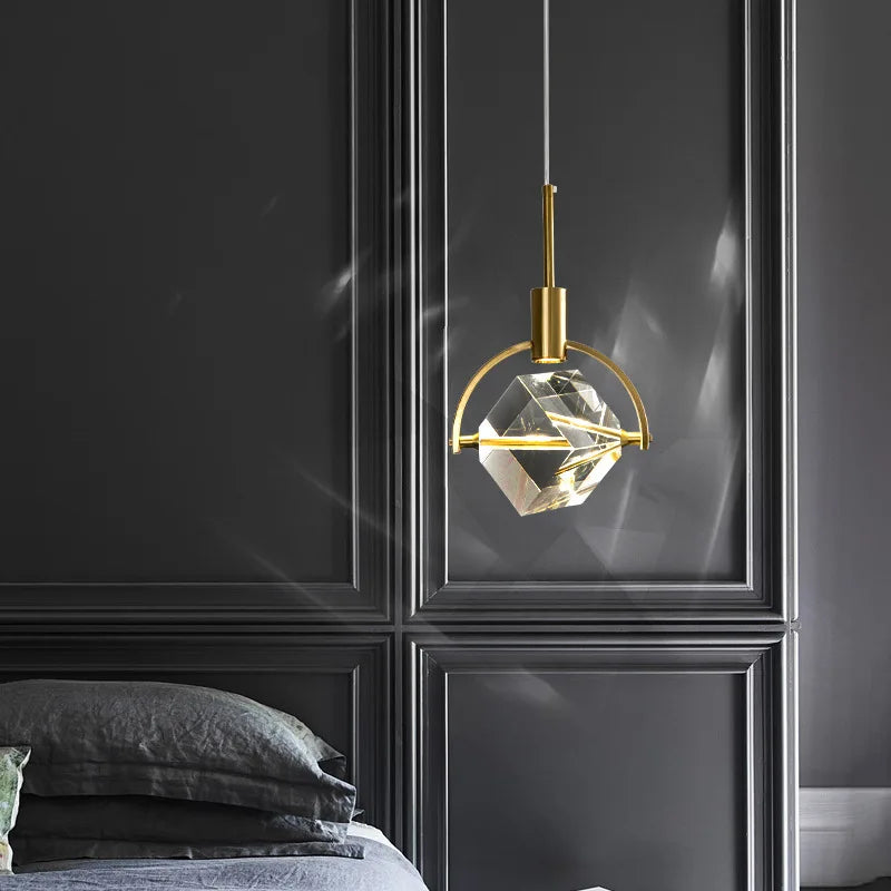 Suspension design dorée nordique à tête unique - vue 4 sur 10