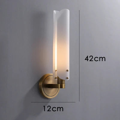 applique murale Art déco cuivre or blanc lumière LED pour chambre